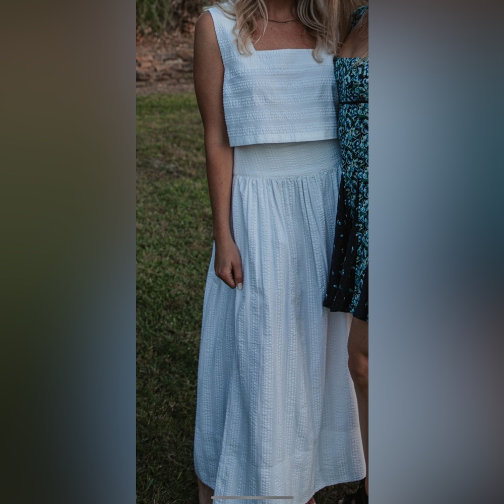 White Free People Skirt Set(entire set both skirt and top)